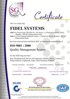 iso certification for steel office furniture manufacturer
